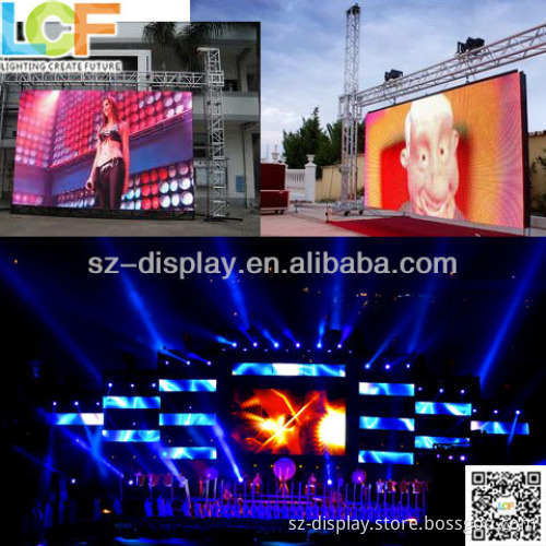 The auto show P10 full color big screen outdoor led tv